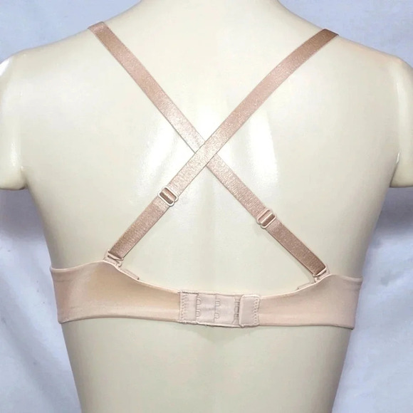 34A Lily of France 2175300 Smooth & Sleek Push Up Underwire Bra Nude New with T - Picture 5 of 5